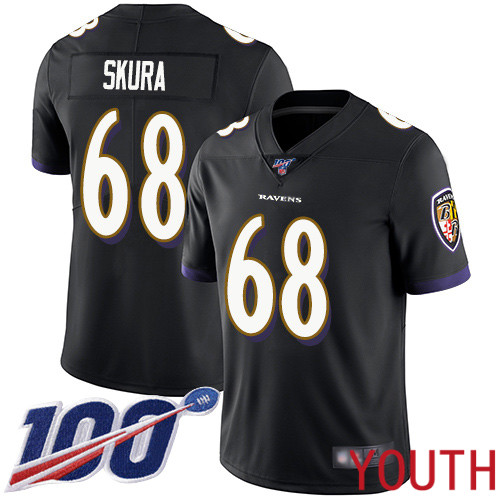 Baltimore Ravens Limited Black Youth Matt Skura Alternate Jersey NFL Football #68 100th Season Vapor Untouchable->youth nfl jersey->Youth Jersey
